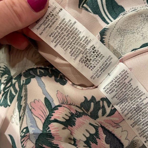 NWOT Tory Burch Adelia runway pink floral wrap dress 14 - Picture 8 of 10